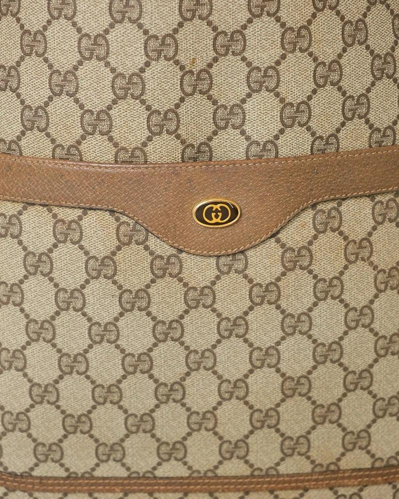 Gucci Shopper Vertical GG Supreme Brown For Sale 12