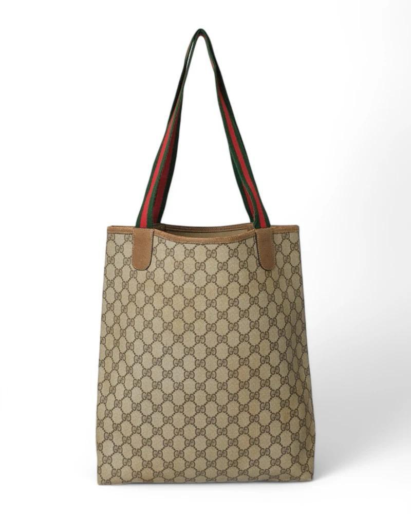 Women's Gucci Shopper Vertical GG Supreme Brown For Sale