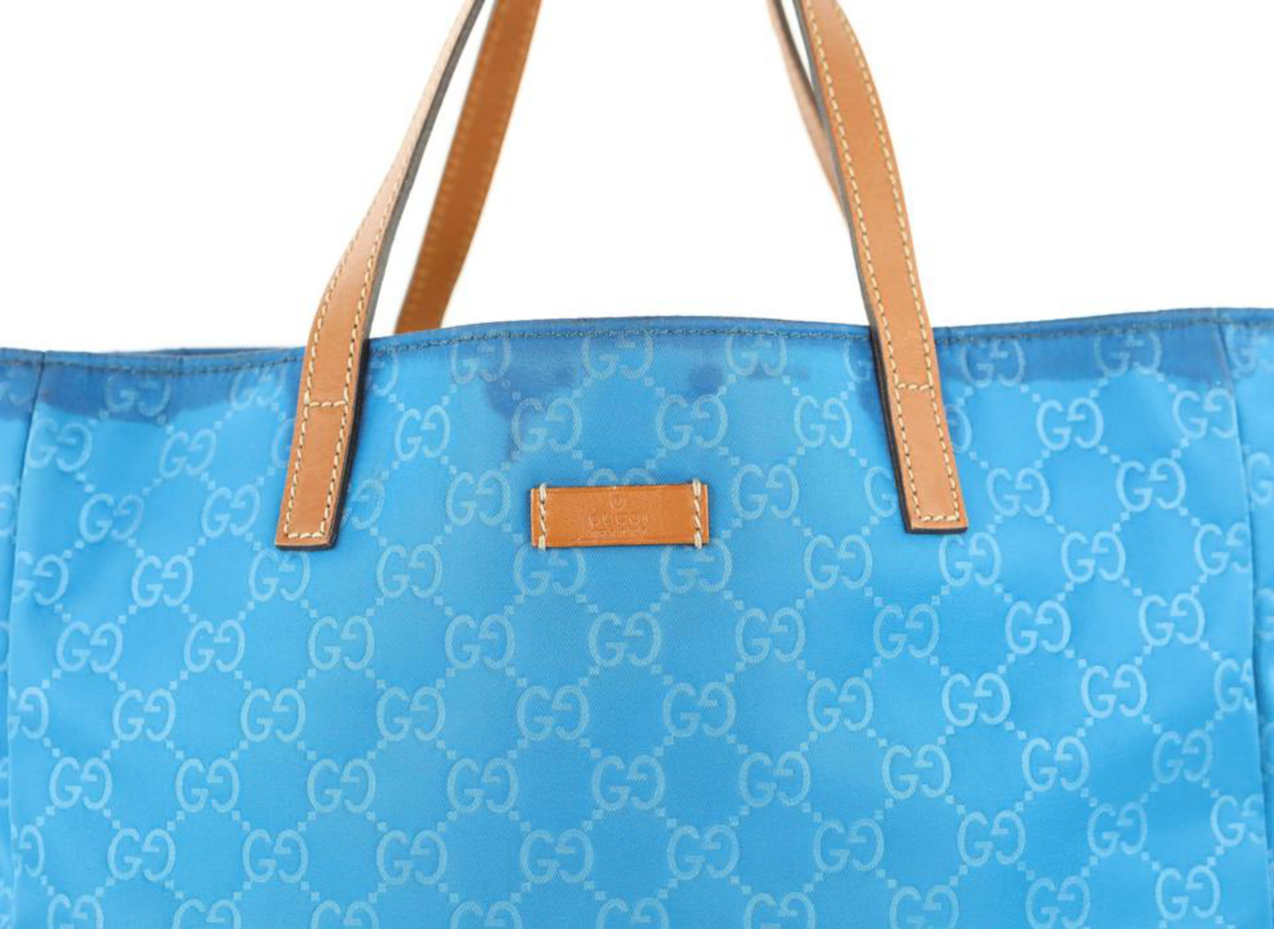 Gucci Shopping Blue Canvas Tote 867355 For Sale 3
