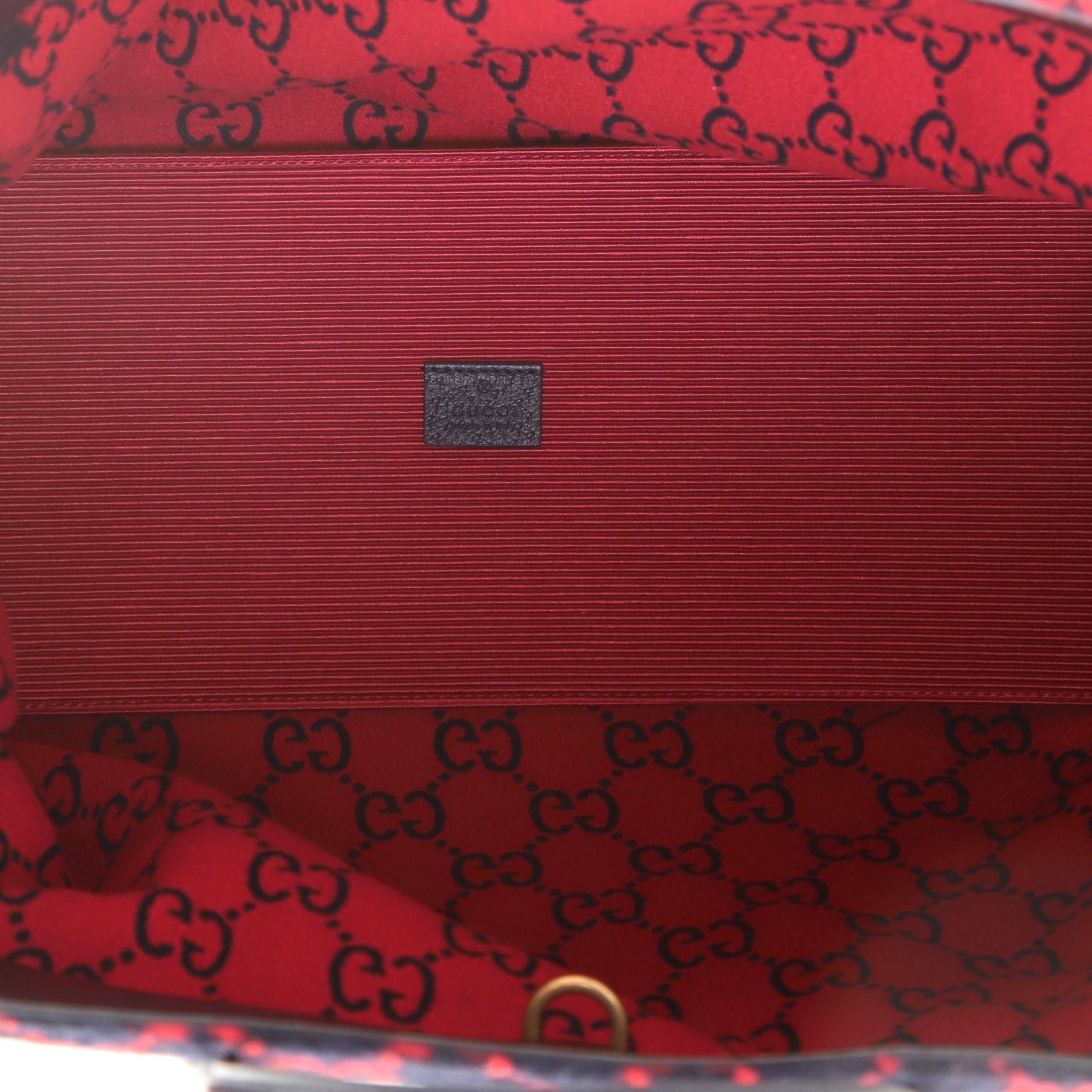 Gucci Shopping Tote GG Wool Large In Good Condition In NY, NY