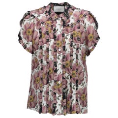 Gucci Short Sleeve Printed Blouse - Size IT40