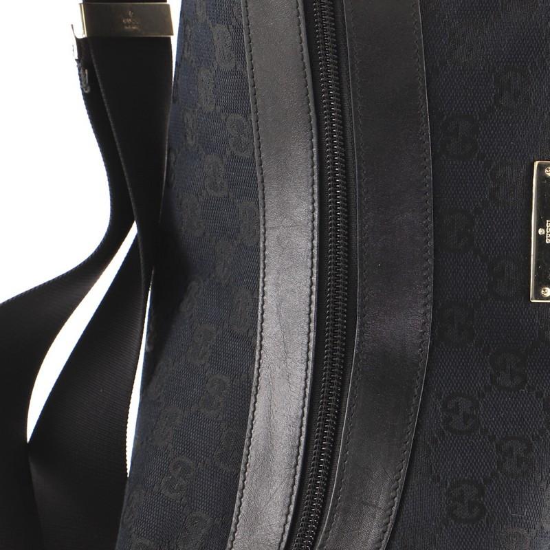 Gucci Side Pocket Saddle Zip Messenger Bag GG Canvas Medium 1