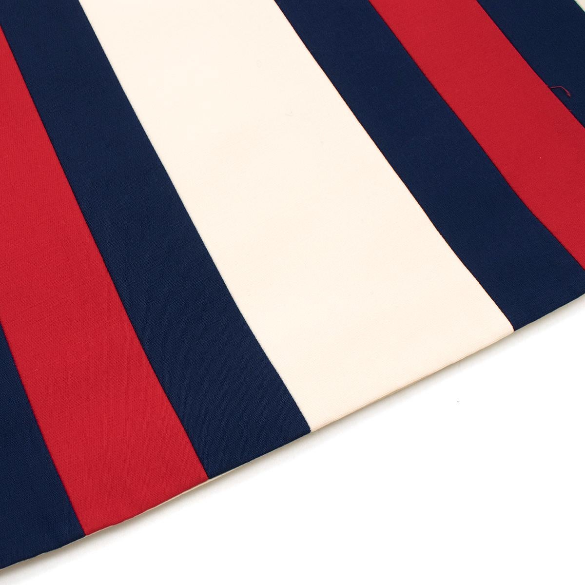 Women's Gucci Signature blue and red Striped crepe skirt US 4