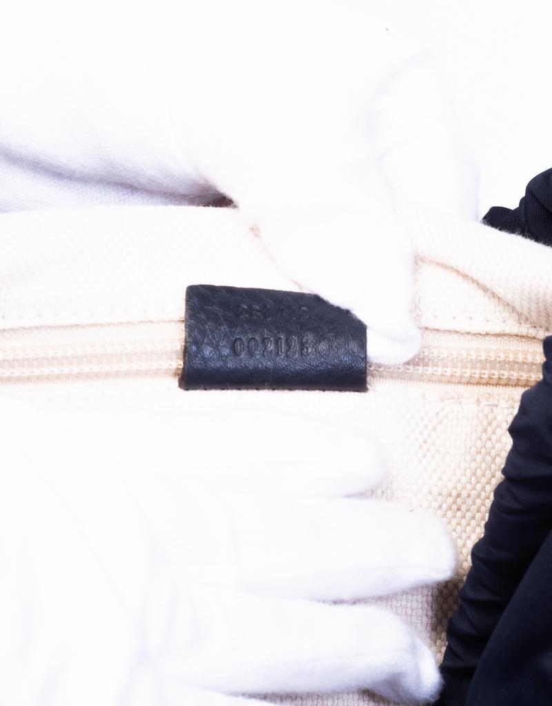 Black Gucci Signature Calf Web Backpack For Sale