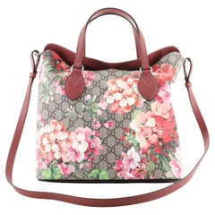 Gucci Signature Fold Over Tote Blooms Print GG Coated Canvas Medium