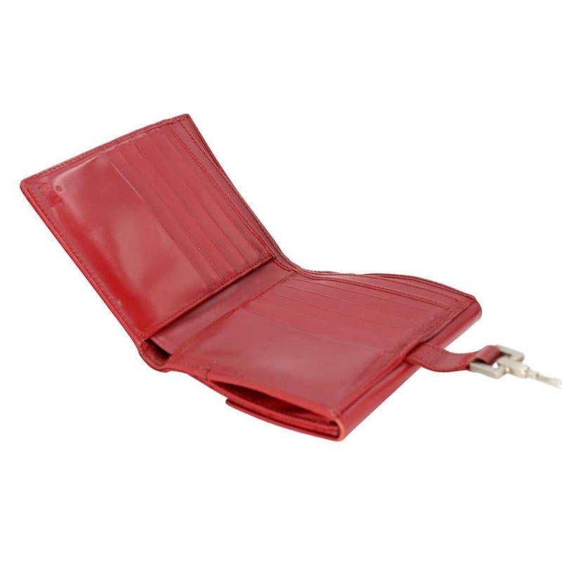 Rosso Portafoglio Gucci Signature GG Canvas Monogram in pelle GG-1201P-0001 in vendita