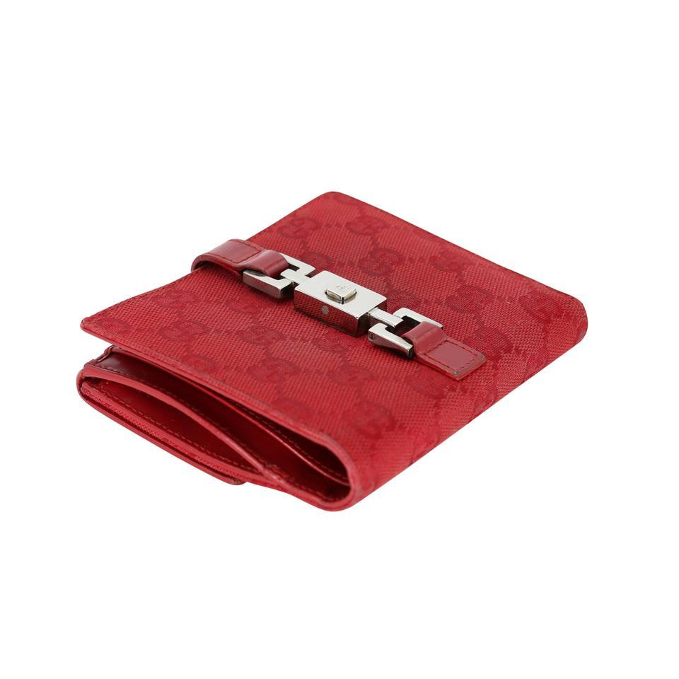 Gucci Signatur GG Segeltuch Monogramm Leder Brieftasche GG-1201P-0001 im Angebot 3