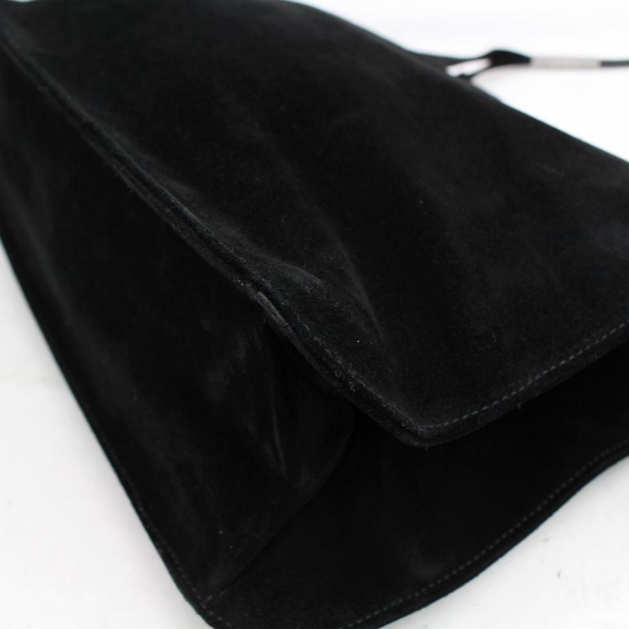 Gucci Signature Hobo 868294 Black Suede Leather Shoulder Bag For Sale ...