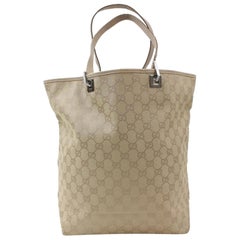 Gucci Signature Monogram Gg Shopper 869679 Beige Canvas Tote