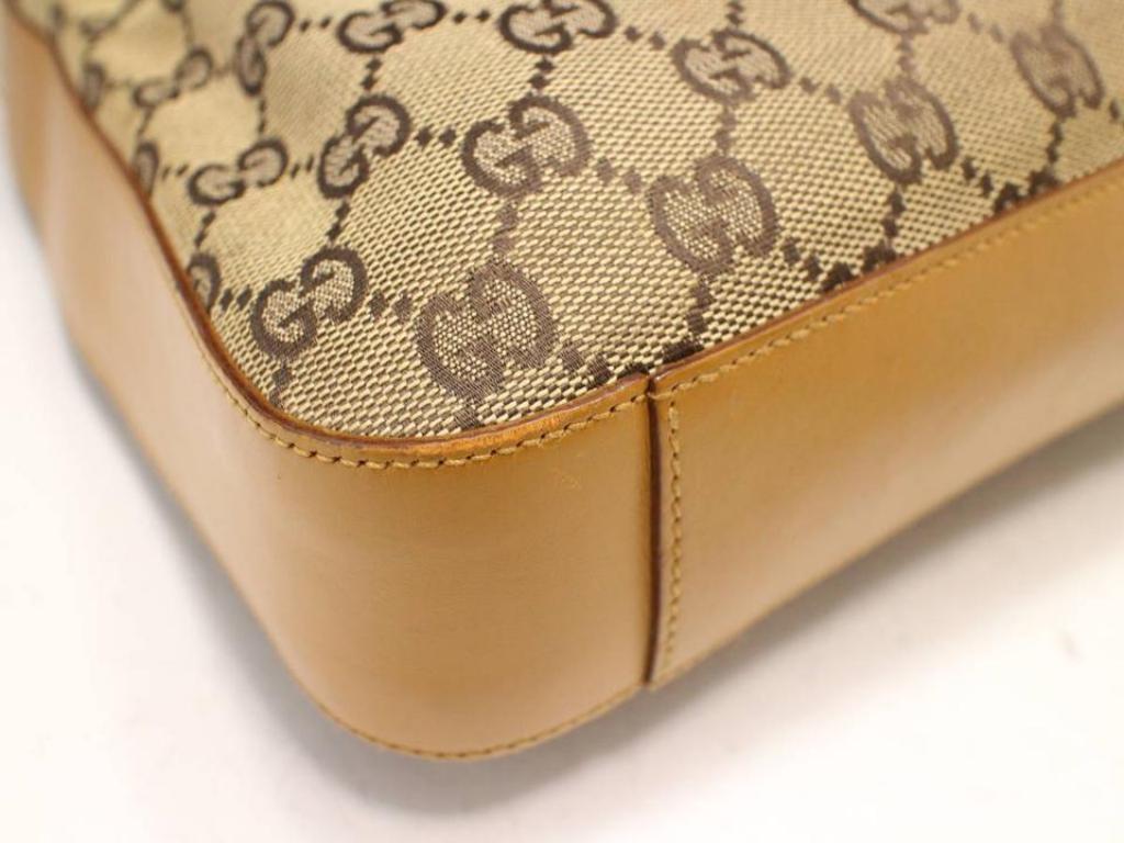 Gucci Signature Monogram Gg Zip Hobo 229280 Brown Canvas Shoulder Bag For Sale 5
