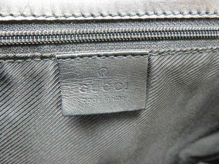 Gucci Signature Monogram Shopper Tote 230795 Black Canvas Shoulder Bag ...