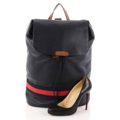 Gucci Signature Web Backpack Leather Large