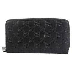 Gucci Signature Zip Around Wallet Guccissima Leather