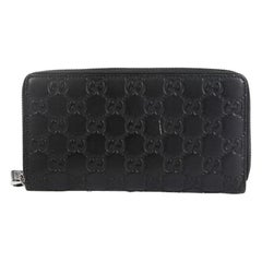 Gucci Signature Zip Around Wallet Guccissima Leather