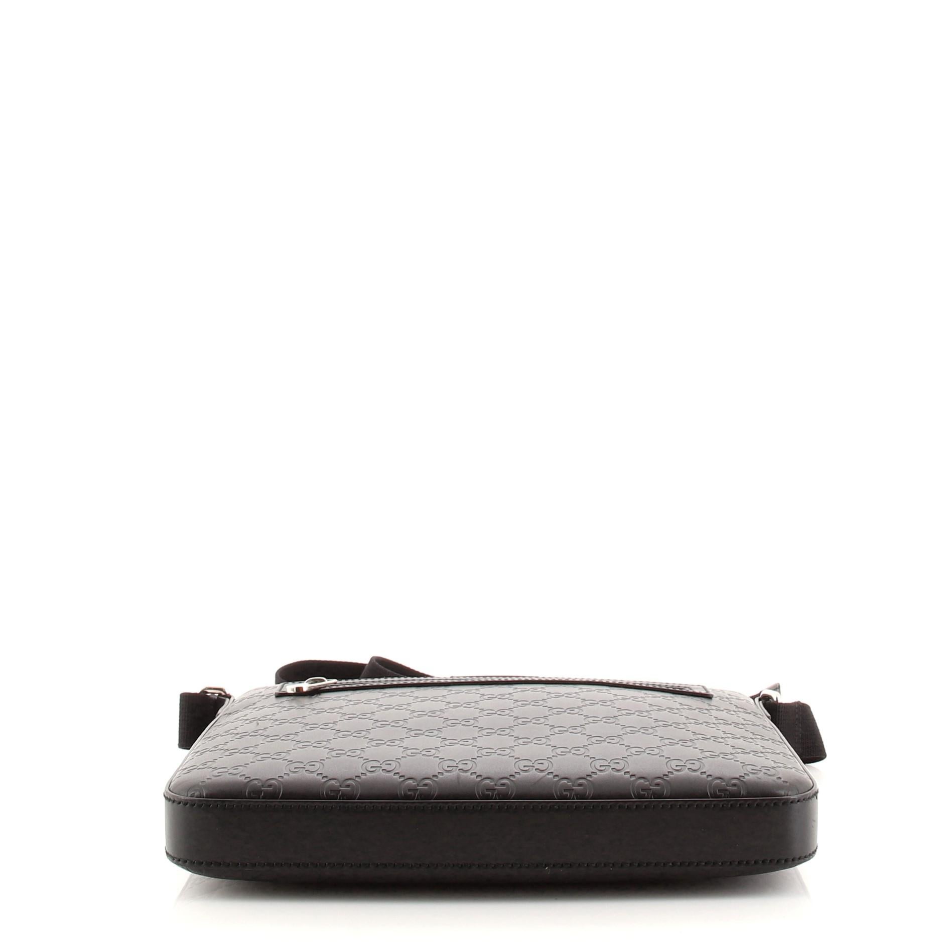 Gucci Signature Messenger Bag Guccissima aus Leder Medium mit Reißverschluss für Damen oder Herren