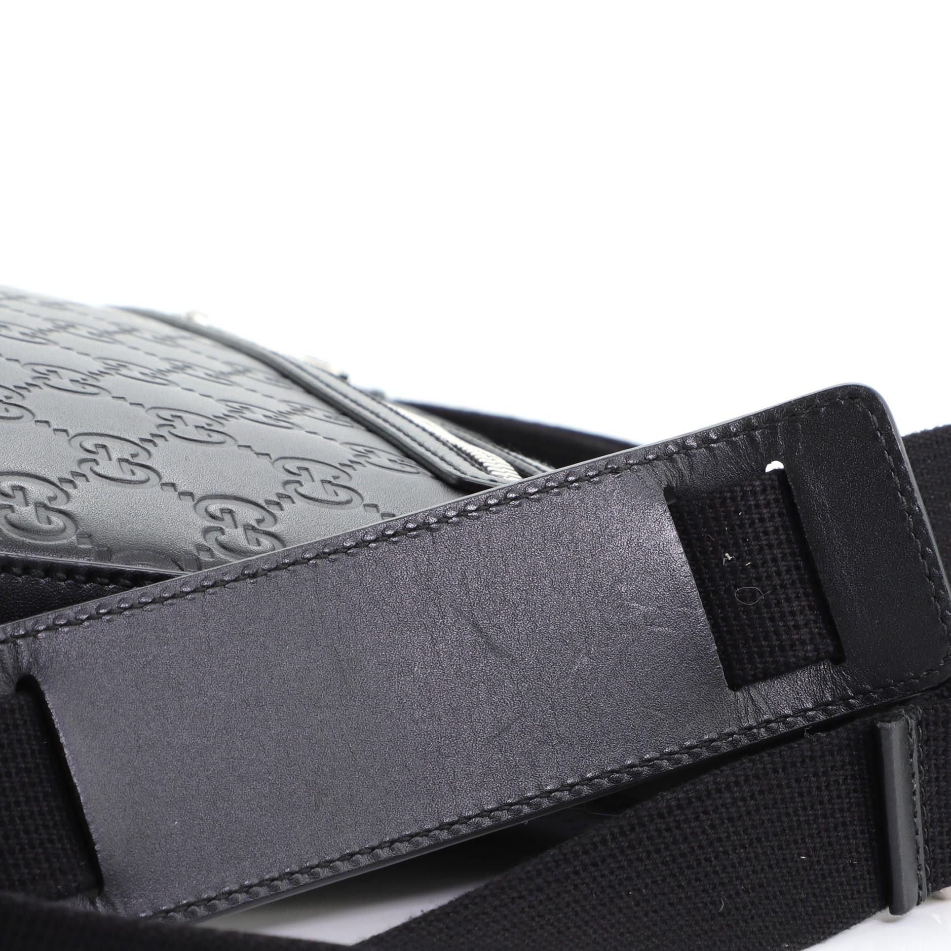 Gucci Signature Zip Messenger Bag Guccissima Leather Medium 1