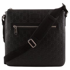Gucci Signature Messenger Bag Guccissima aus Leder Medium mit Reißverschluss
