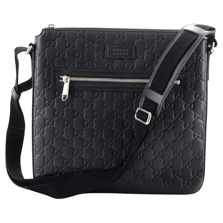 Gucci Signature Zip Messenger Bag Guccissima Leather Medium at 1stDibs