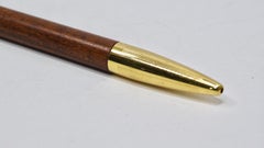 Gucci Signed Mahogany & Gold Pen