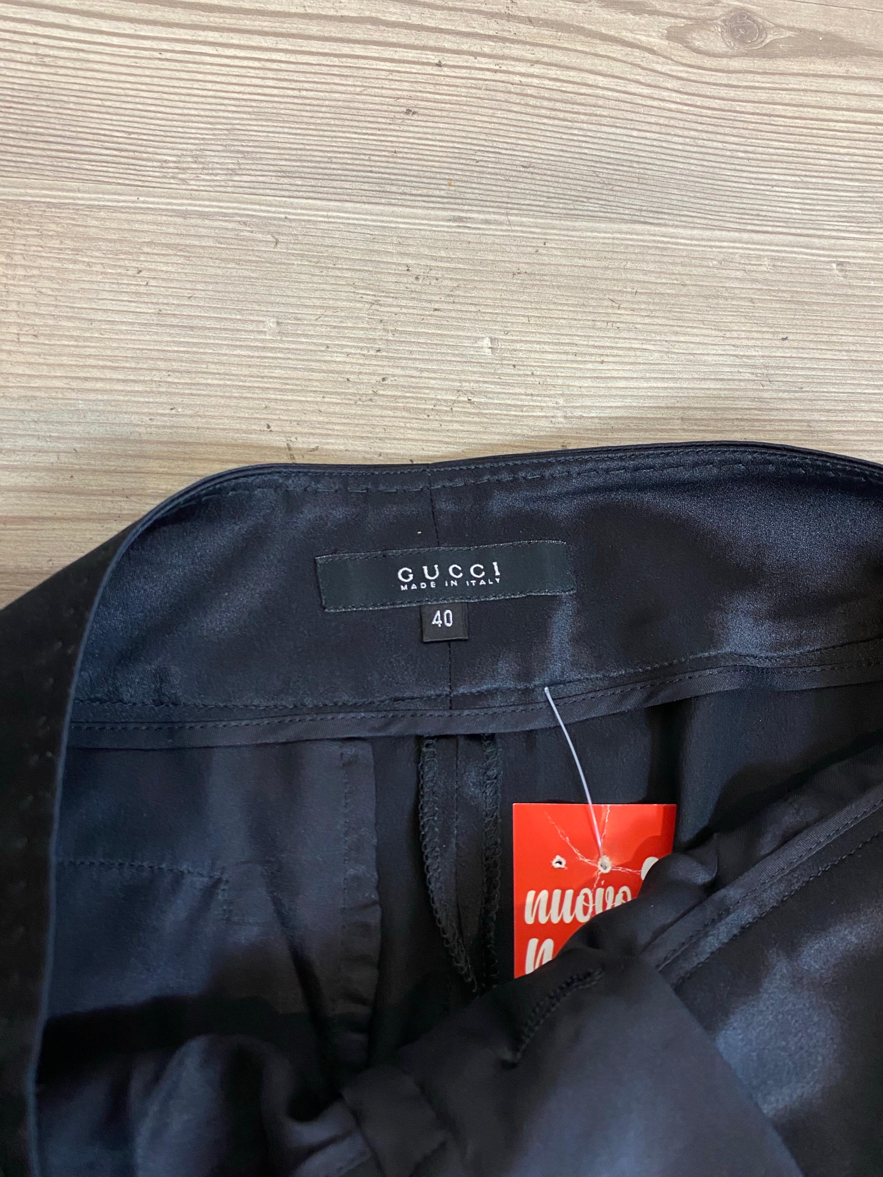 Black Gucci silk black Pants