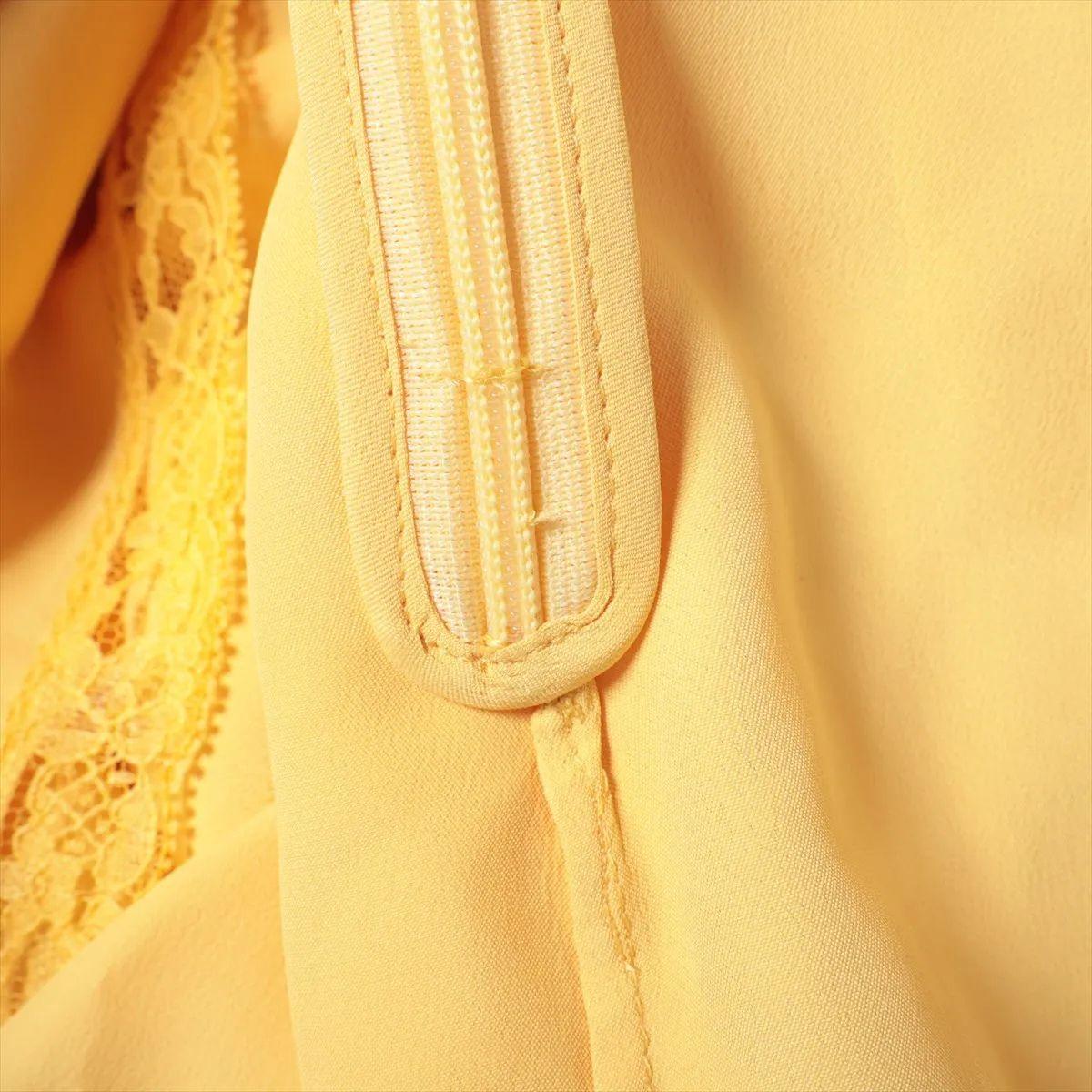 Gucci - Robe en mousseline de soie - Jaune en vente 6