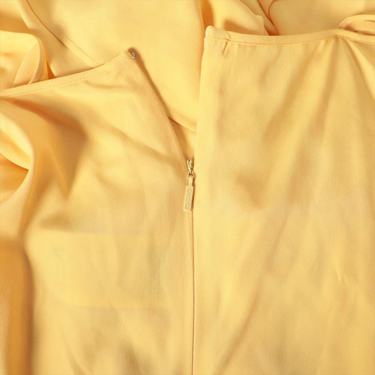 Gucci - Robe en mousseline de soie - Jaune Pour femmes en vente