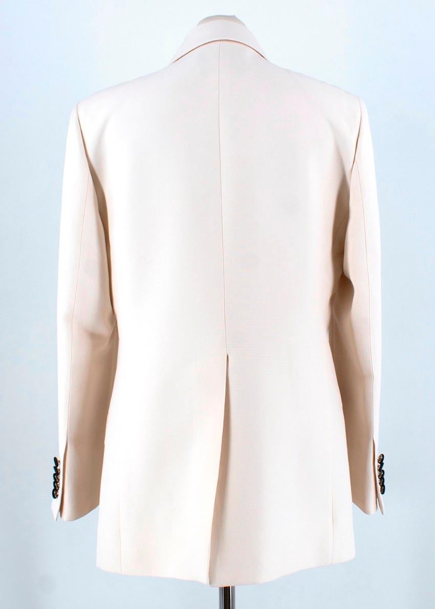 Beige Gucci Silk Cream Blazer US 8