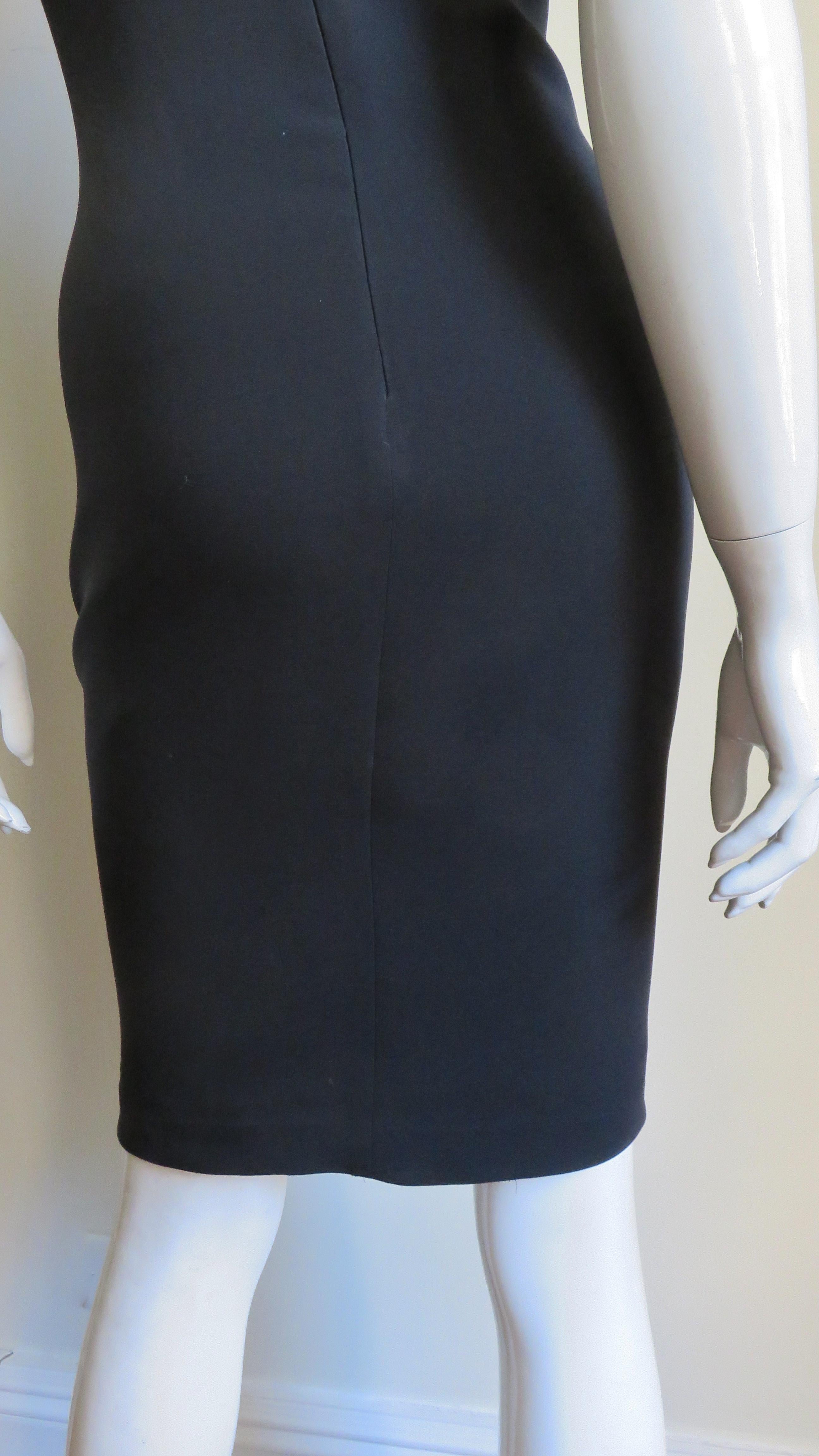 Gucci Silk Dress with Cut outs and Metal Collar For Sale 7