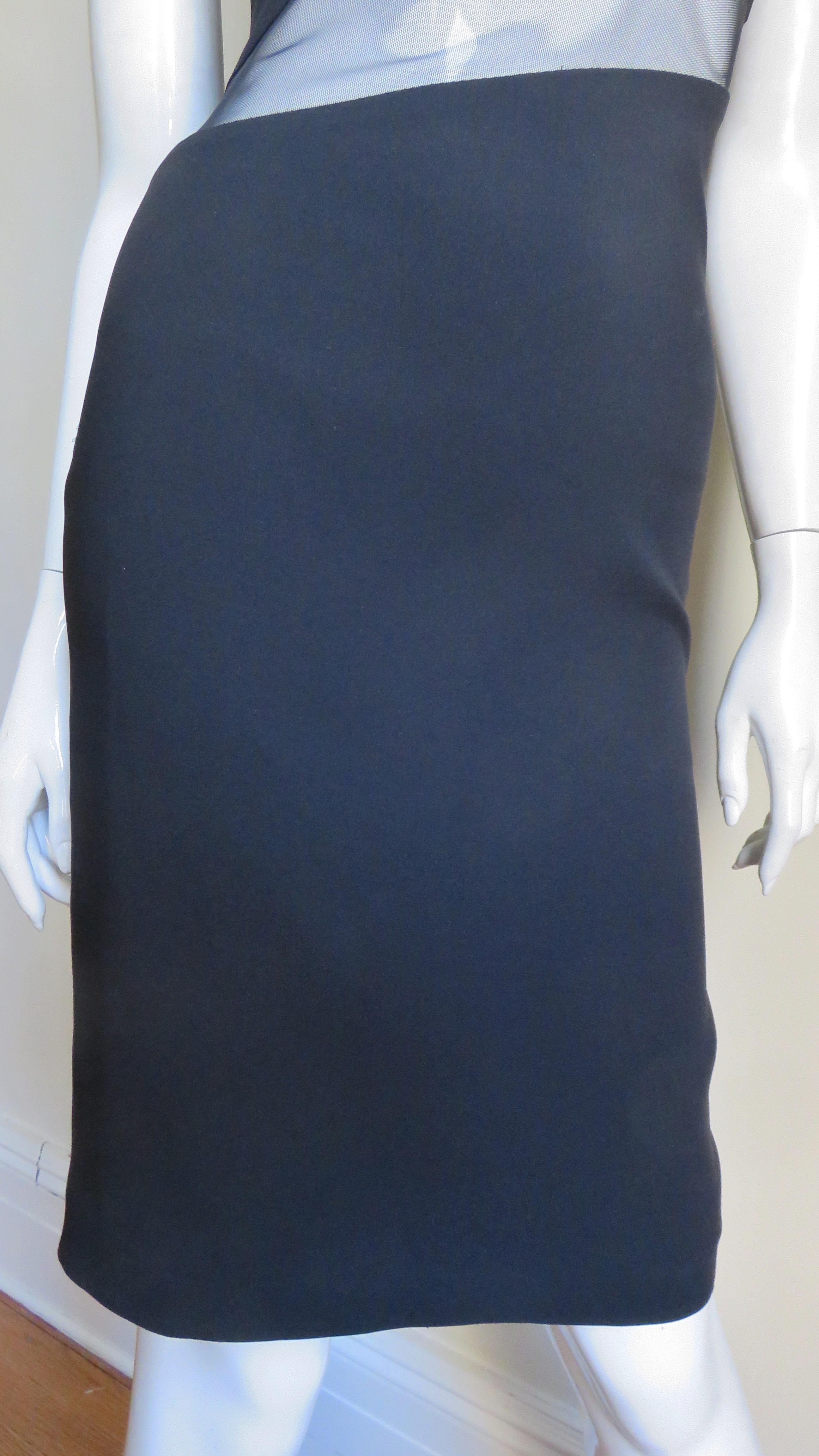 Gucci Silk Dress with Cut outs and Metal Collar For Sale 1