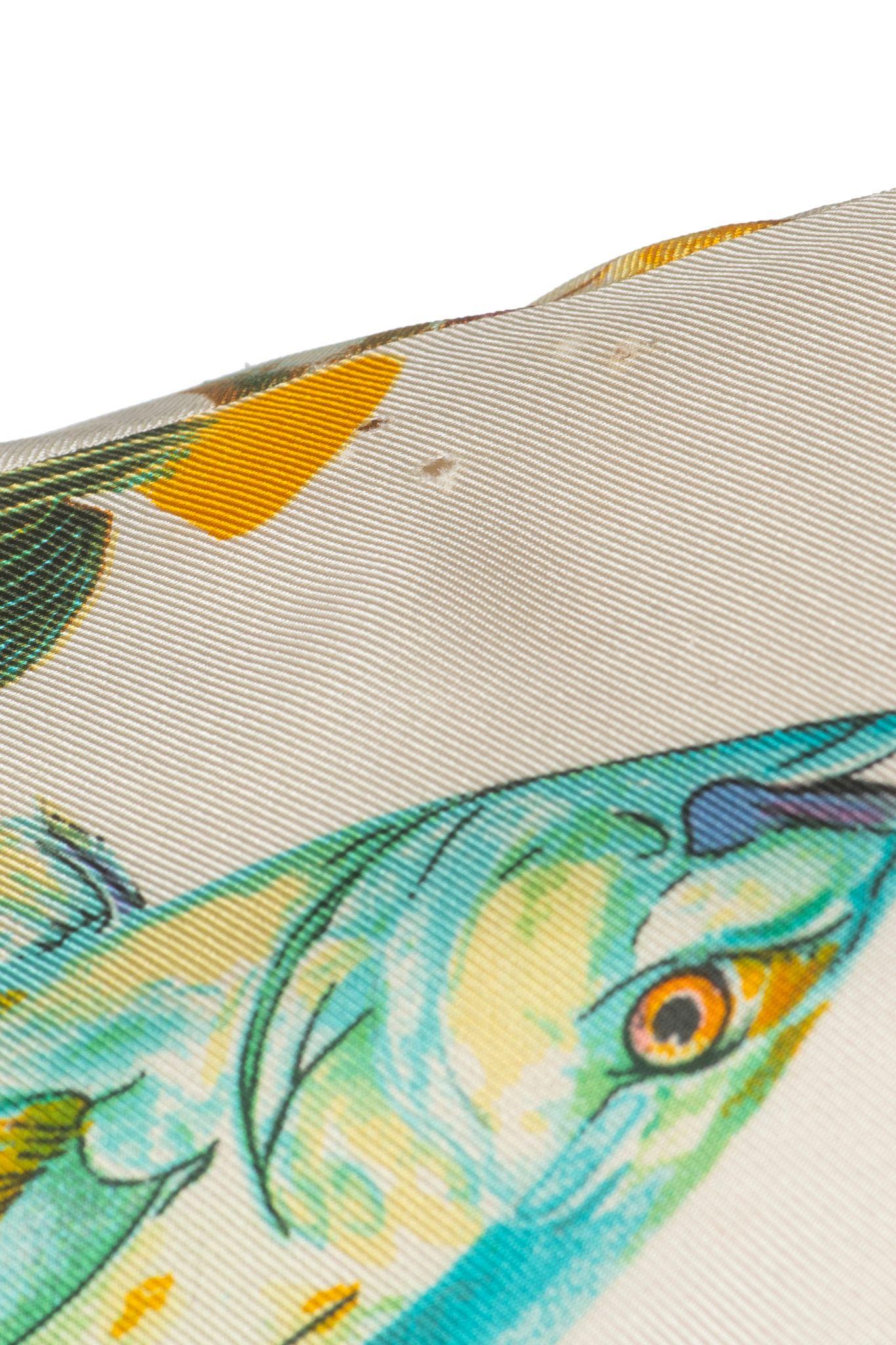 Chemise en soie imprimée poisson Gucci, 1990 en vente 7