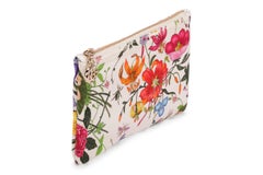 Gucci Silk Flora Print Pouch NIB