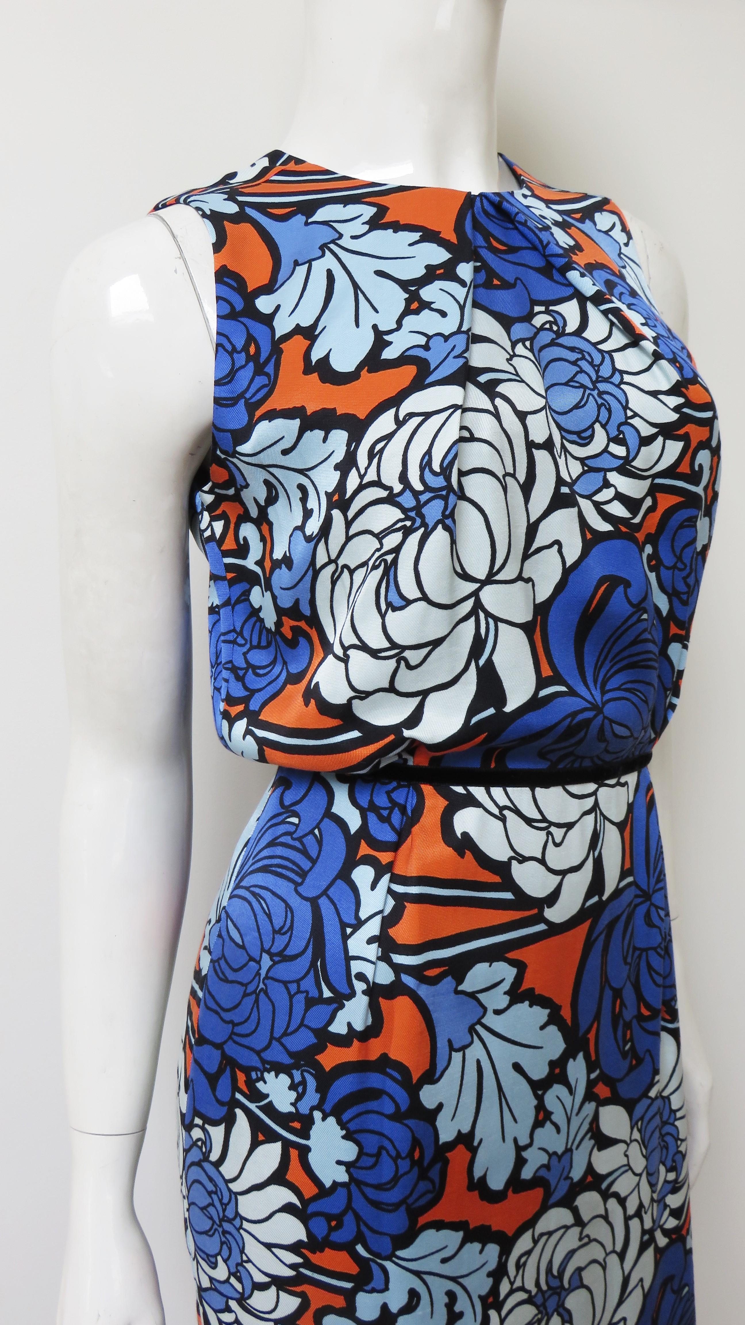 Gucci Silk Flower Print Midi Dress SS 2018 For Sale 1