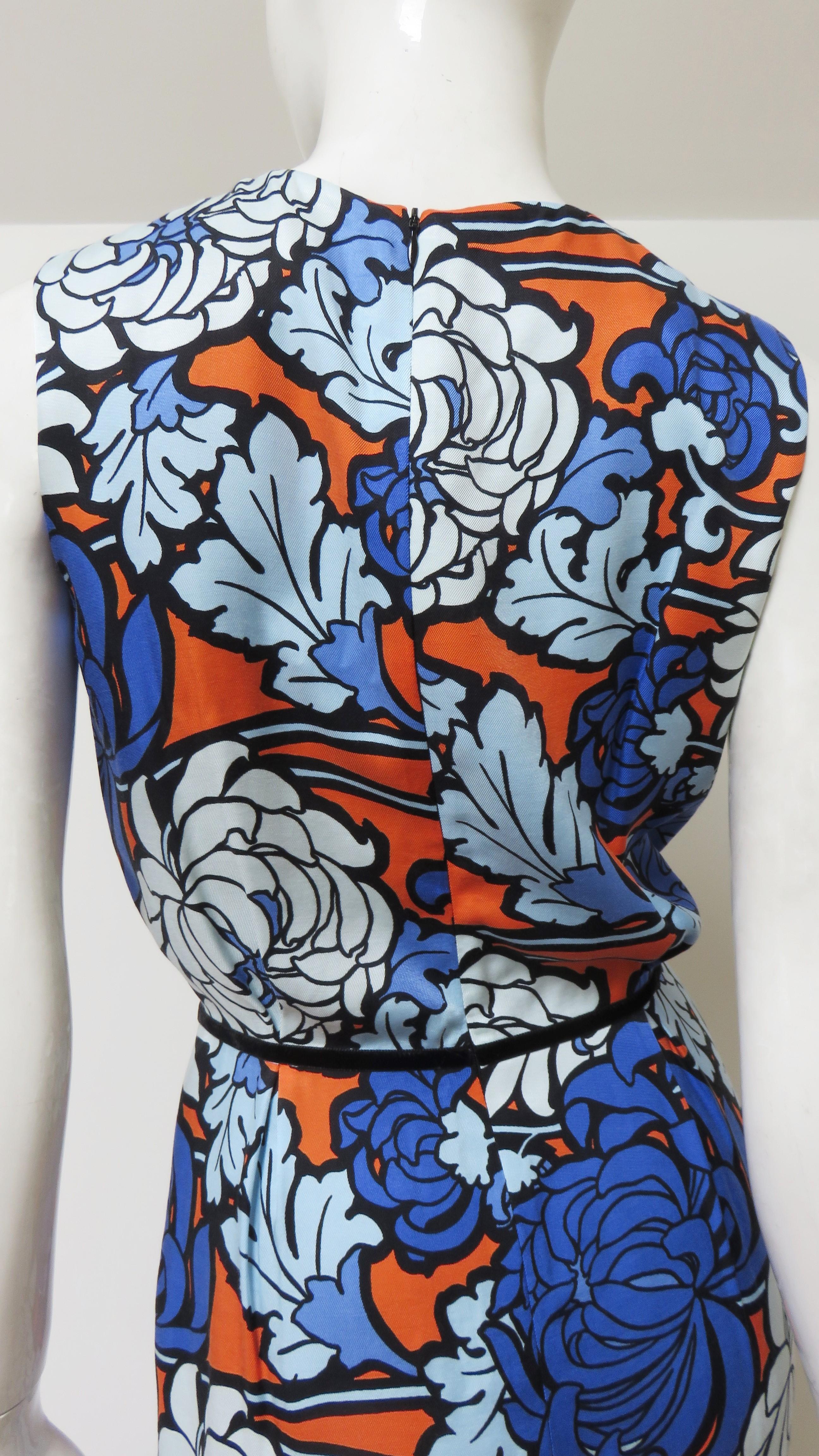 Gucci Silk Flower Print Midi Dress SS 2018 For Sale 4