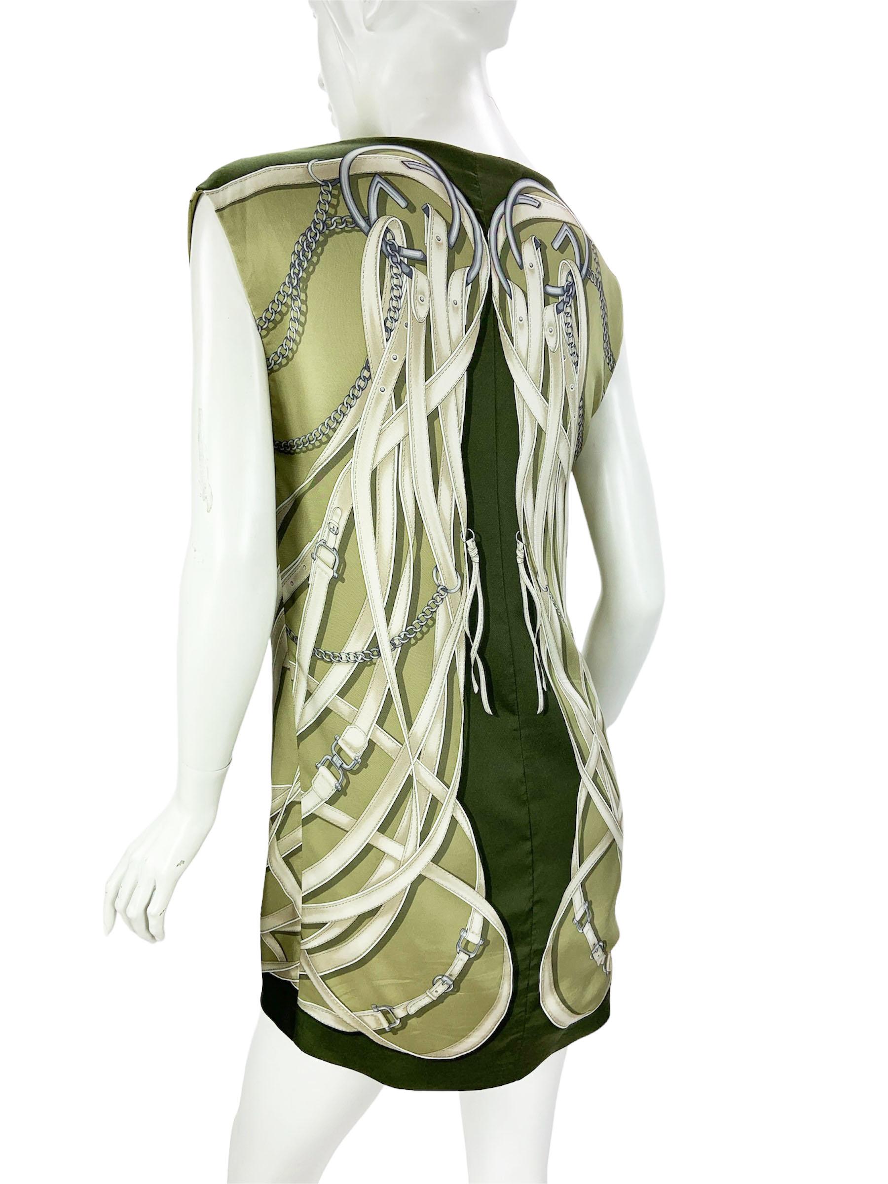 Women's Gucci Silk Equestrian Print Mini Wrapped Dress as seen on JLO Italian 40 For Sale