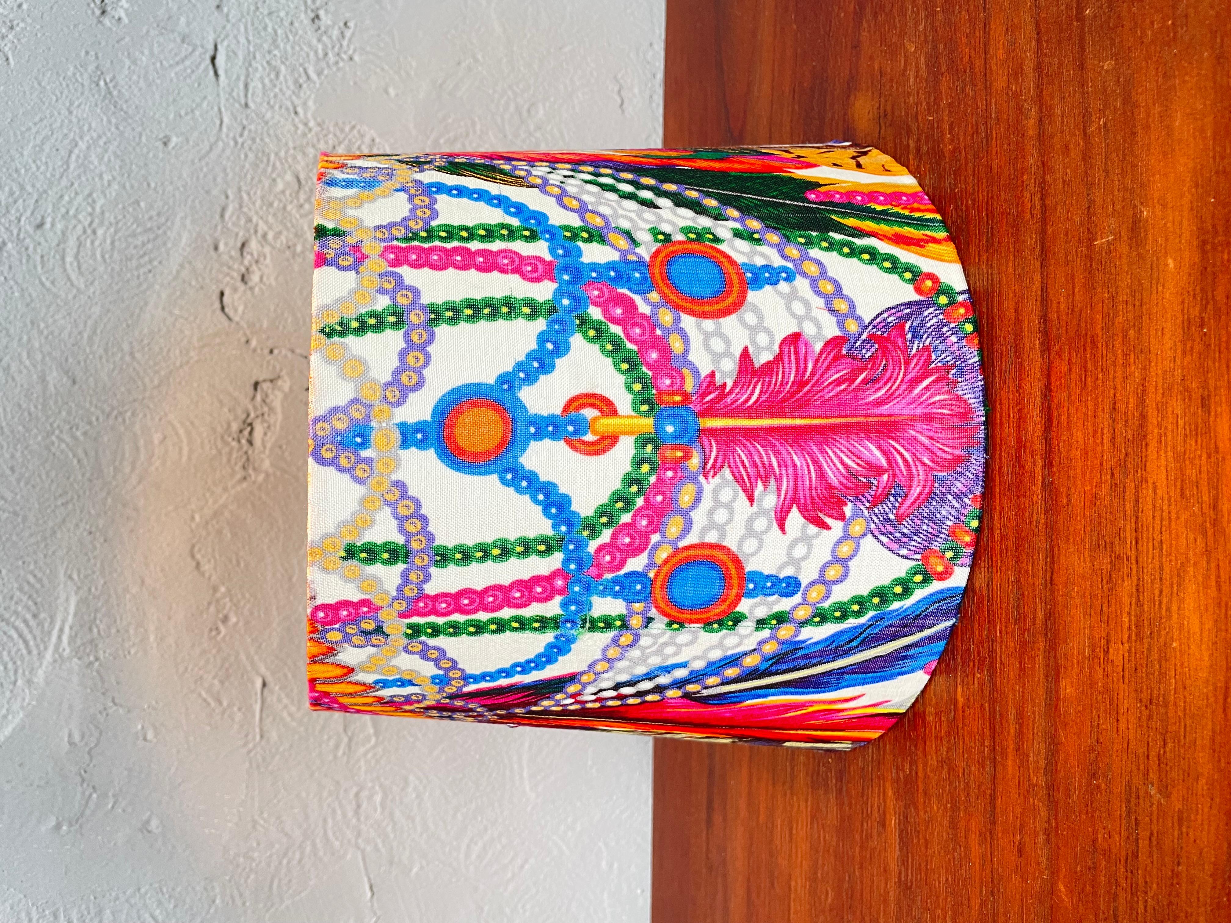 Danish Gucci Silk Indian Tribal Headdress Lampshade For Sale