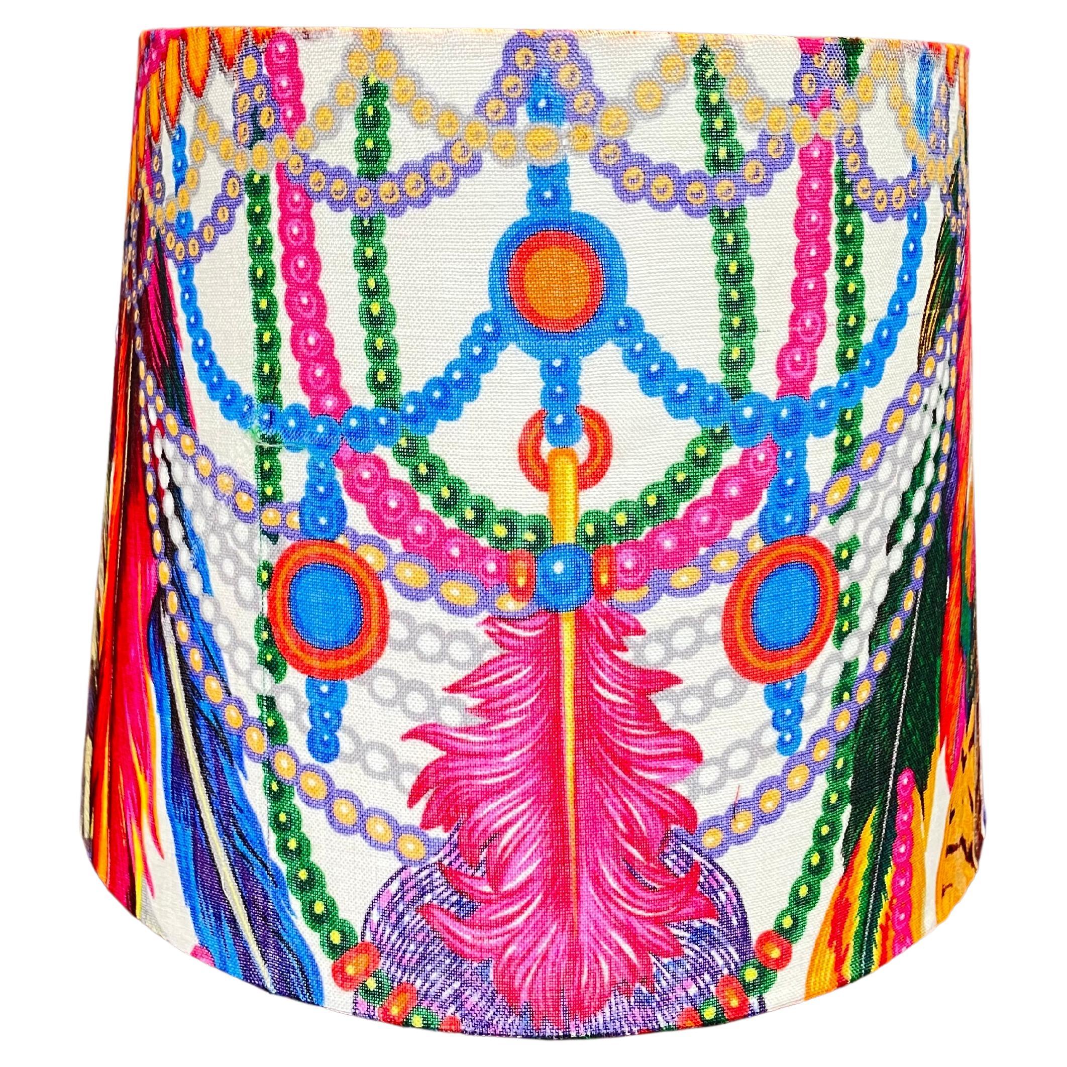 Gucci Silk Indian Tribal Headdress Lampshade For Sale
