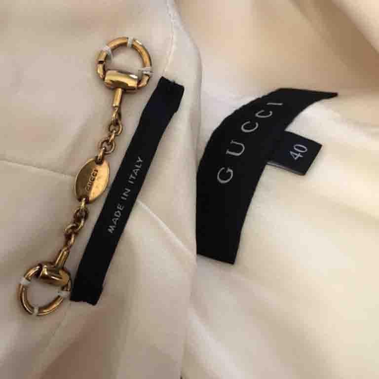 Gucci Silk Ivory Winter White Tuxedo Smoking Jacket For Sale 1
