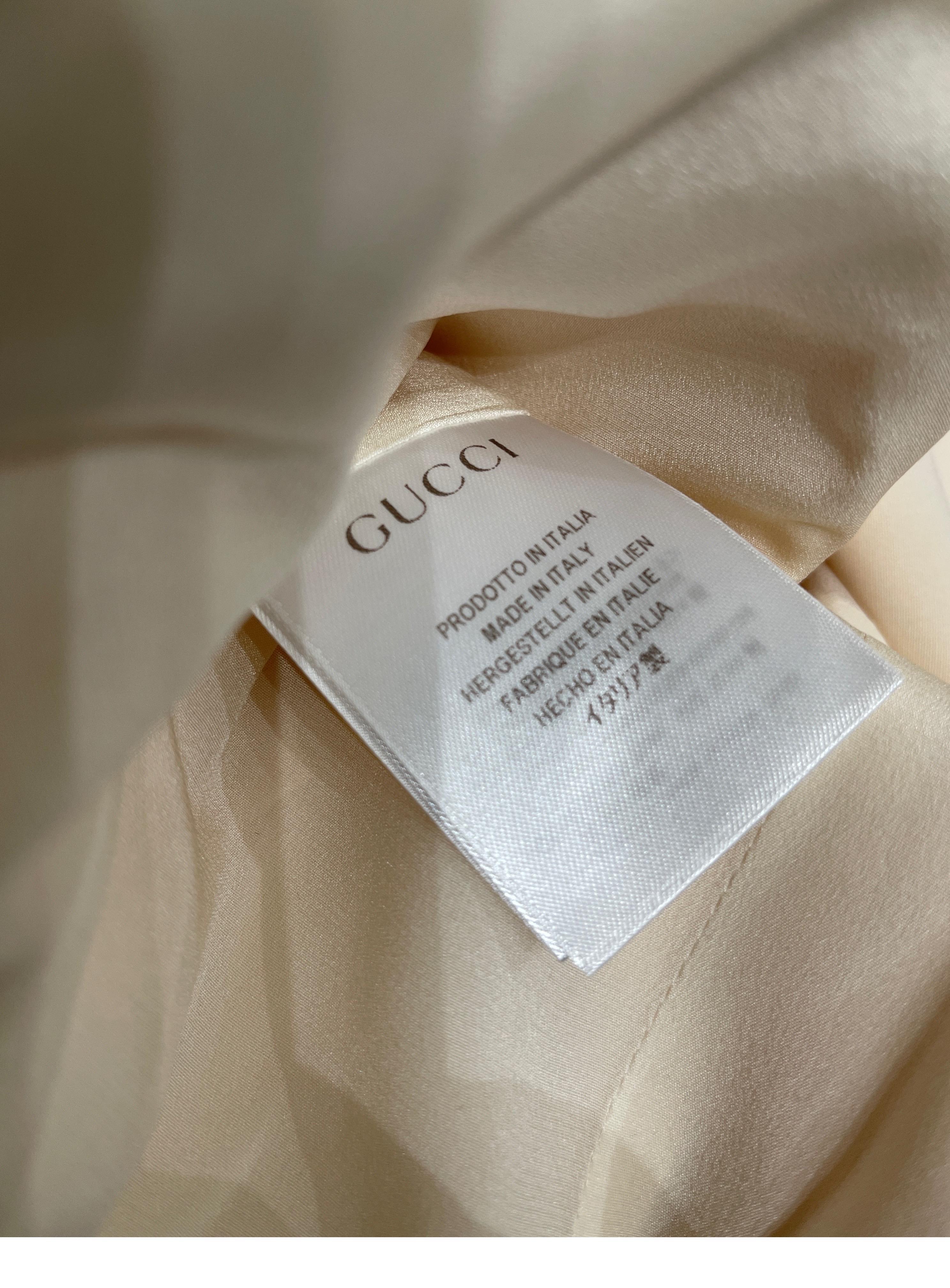 Gucci Silk Ivory Winter White Tuxedo Smoking Jacket For Sale 2