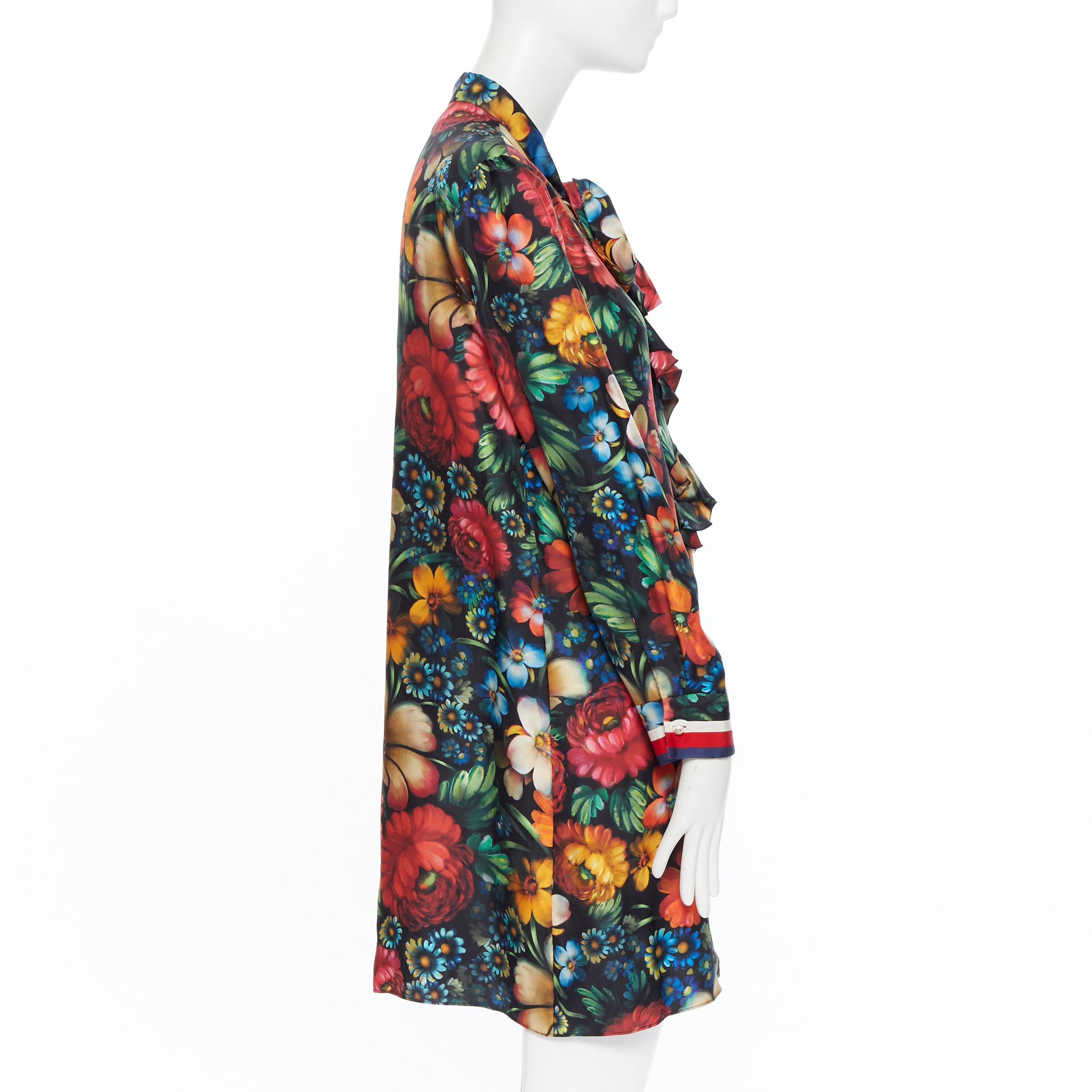 gucci floral silk dress