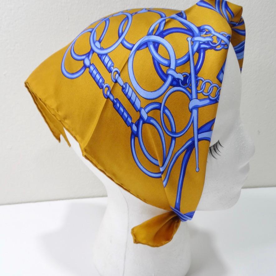 Marron Gucci - Écharpe imprimée en soie en vente
