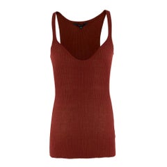 Gucci Silk Ribbed Tank Top S