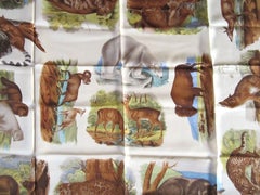 Gucci Silk Scarf Animal Safari Greens New, Never worn 1990s