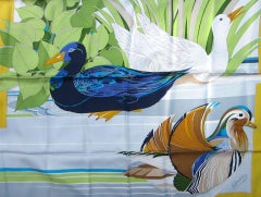 Gucci Sciarpa di seta BIRD Duck Mai indossata 1990s Lake life