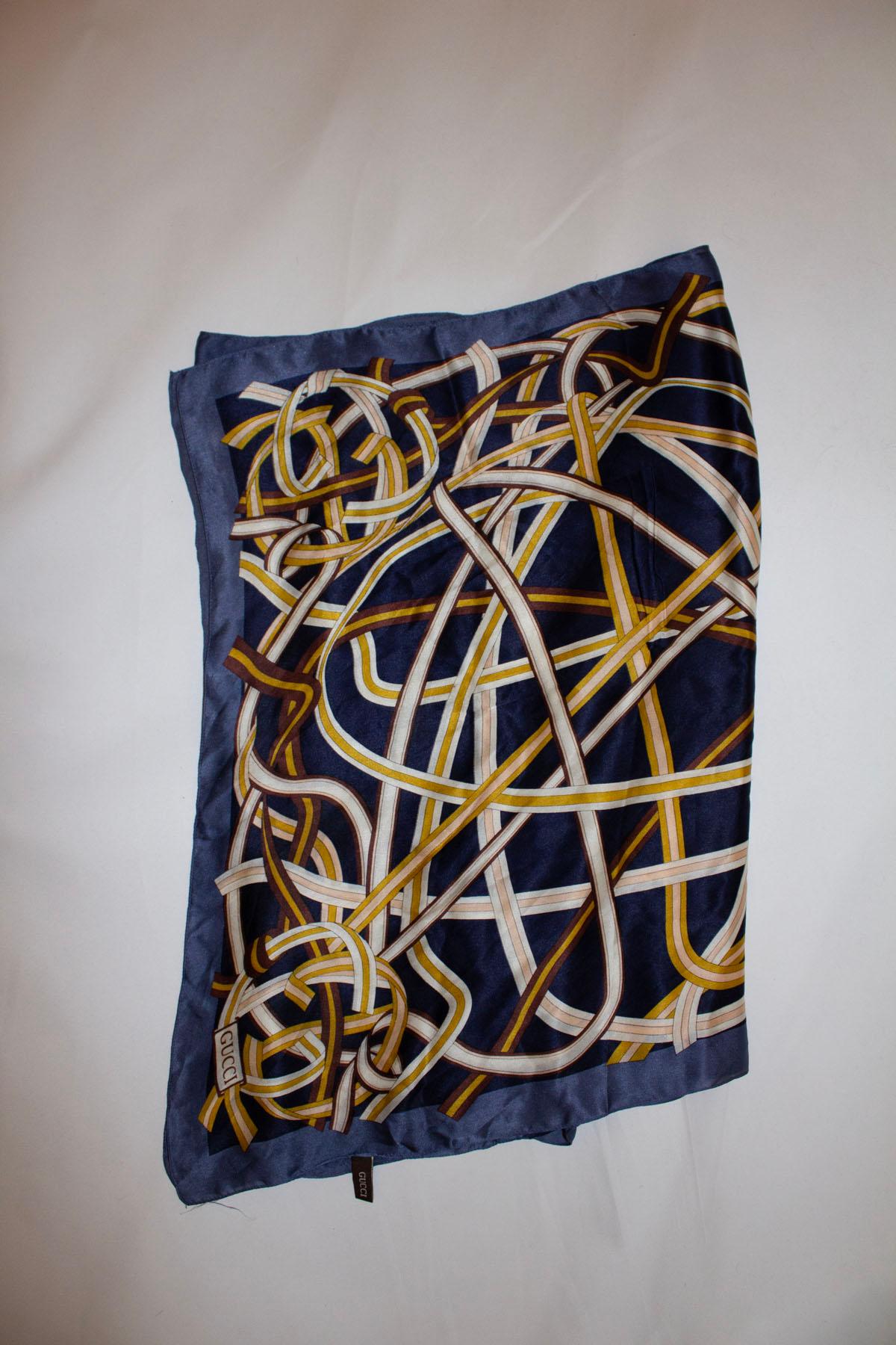 Women's or Men's Gucci Silk Scarf For Sale