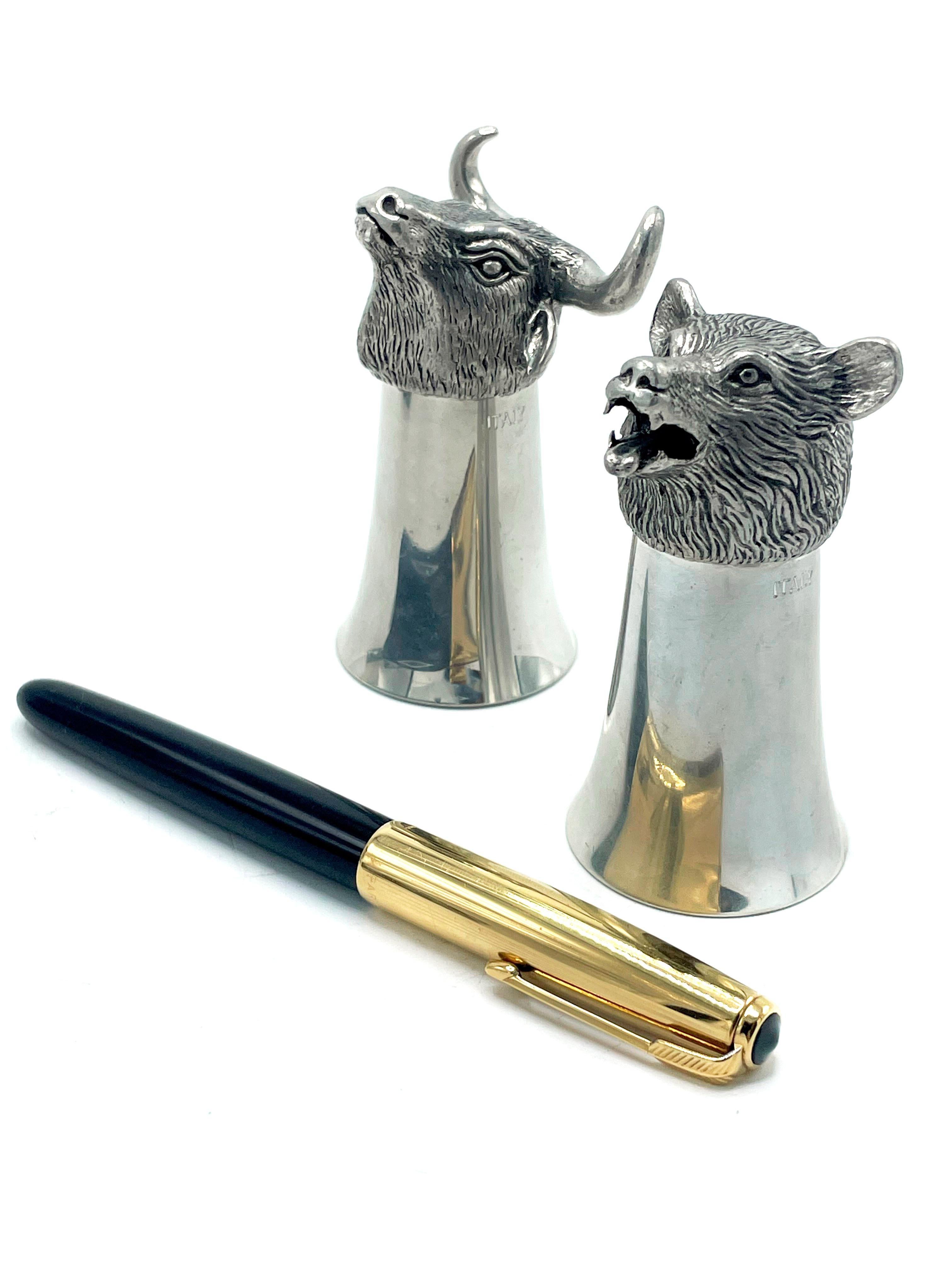 Gucci Silver Animals, Signed Italy 1970, set of 2 For Sale 1