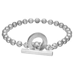 Gucci Silver Boule Chain Bracelet 925 Sterling Silver