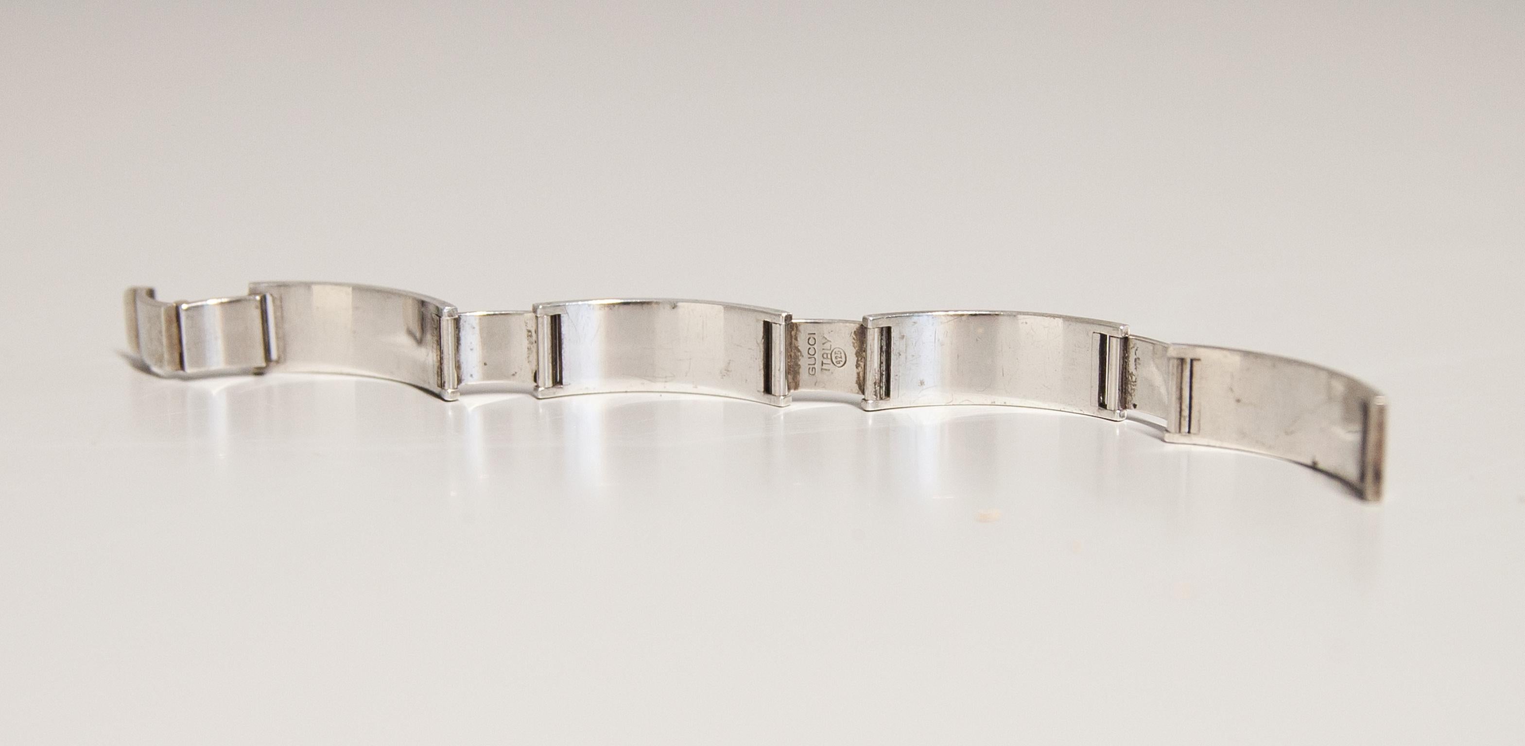 Late 20th Century Gucci Silver Bracelet 1970s For Sale
