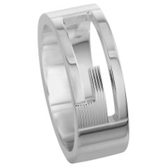 Gucci Silver Branded Ring Slim Version