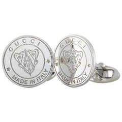 Gucci Silver Crest Cufflinks