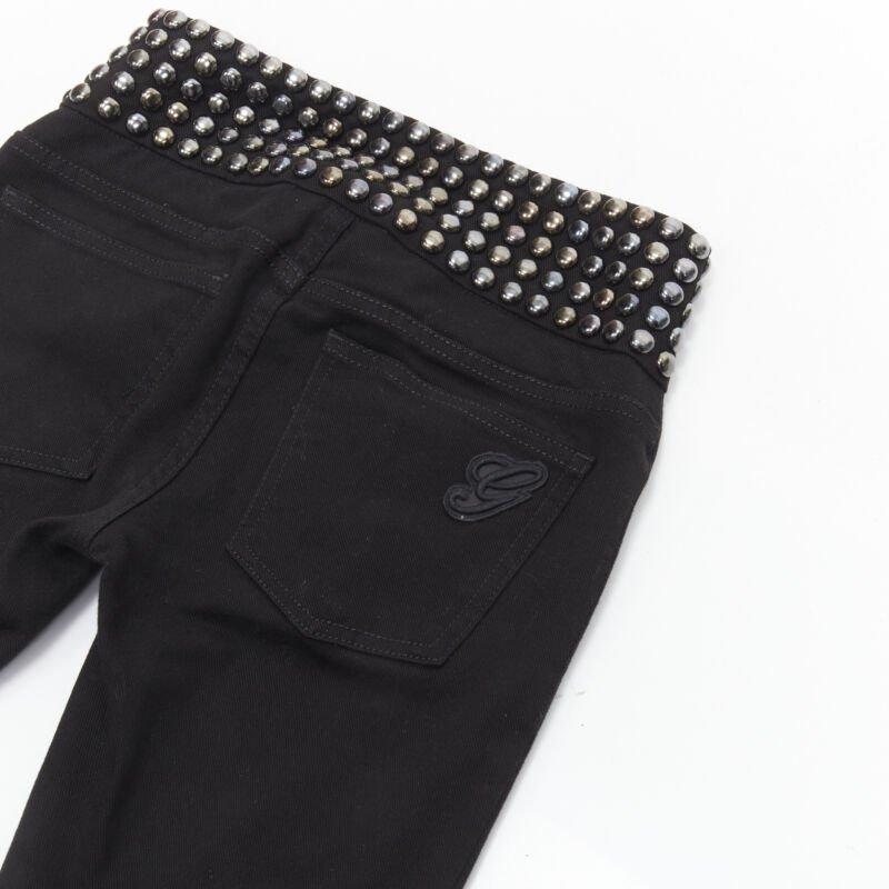 GUCCI silver dome stud embellishment waist black denim jeans IT36 XS
Reference: ANWU/A00453
Brand: Gucci
Material: Feels like cotton
Color: Black, Silver
Pattern: Solid
Closure: Zip Fly
Extra Details: Dome stud embellished waist band. 5-pocket